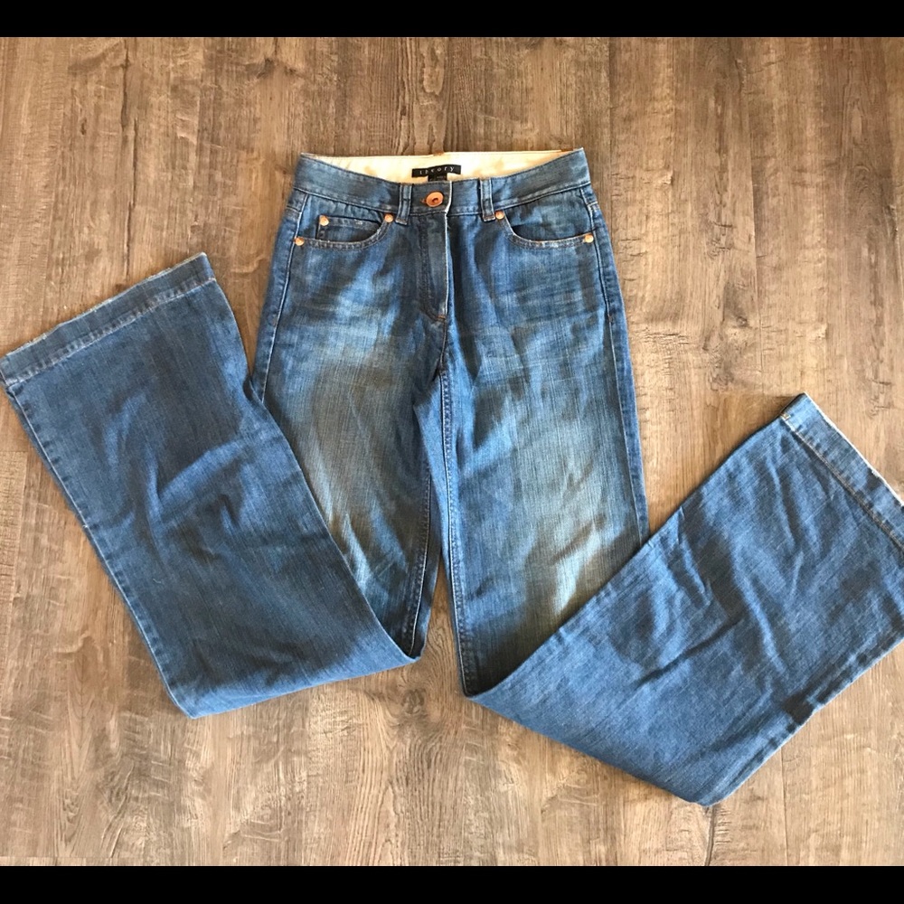Theory Yalina high waisted wide leg jeans - Picture 2 of 7